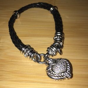 Judith Ripka Leather Braided Bracelet